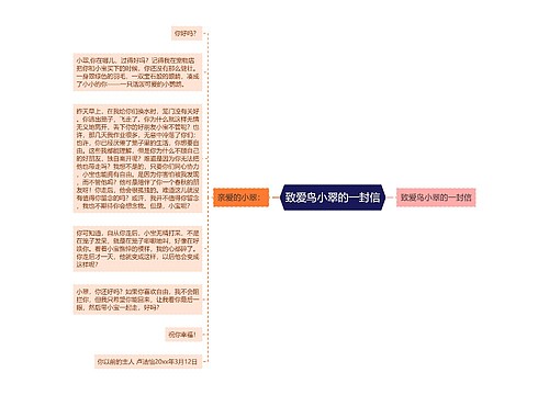 致爱鸟小翠的一封信