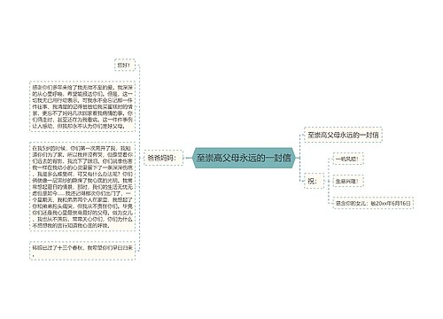 至崇高父母永远的一封信