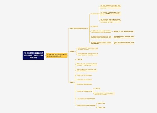 2019年注册二级建造师培训课件讲义：附条件和附期限合同