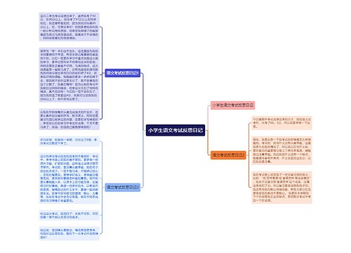 小学生语文考试反思日记