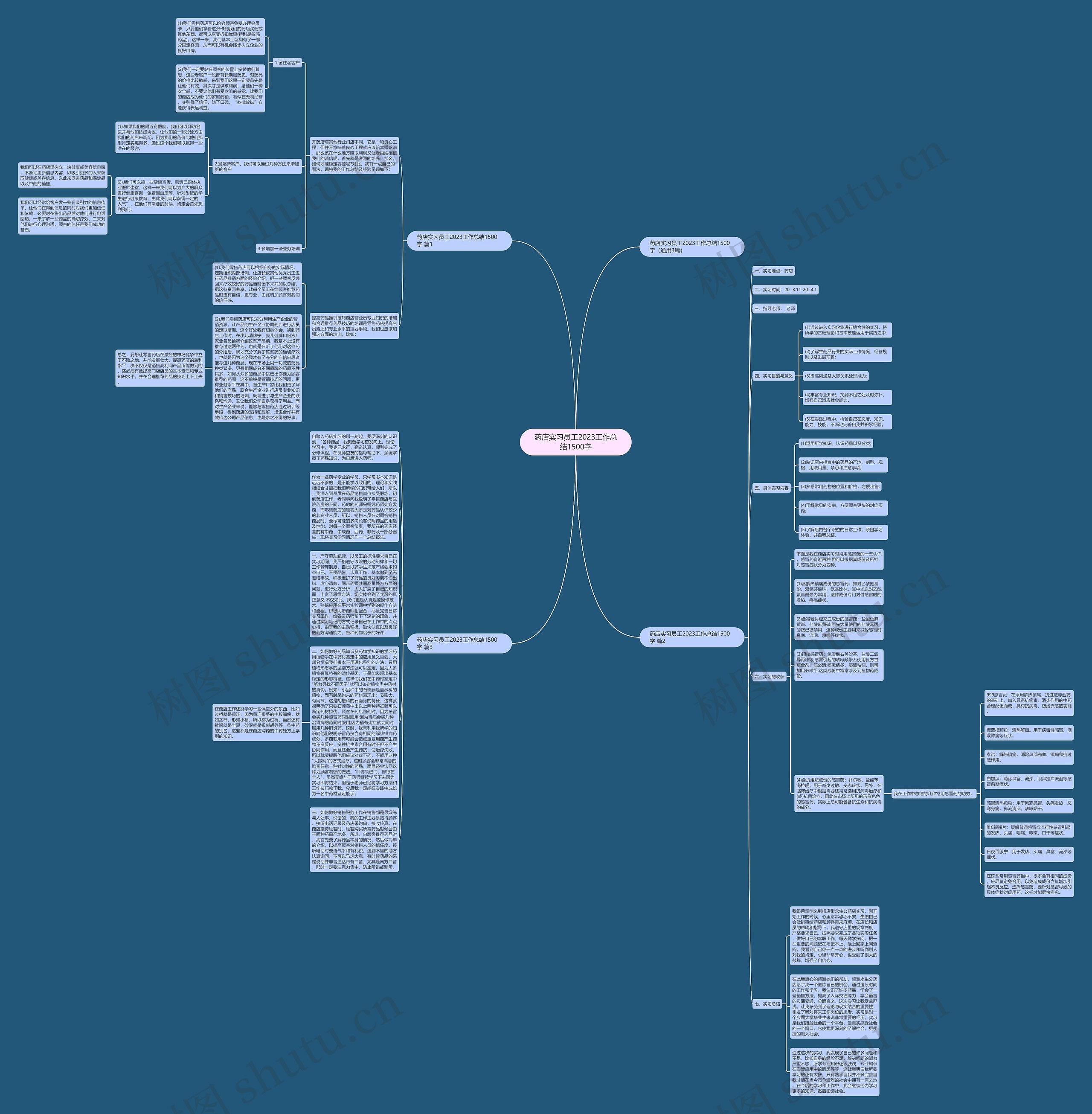 药店实习员工2023工作总结1500字