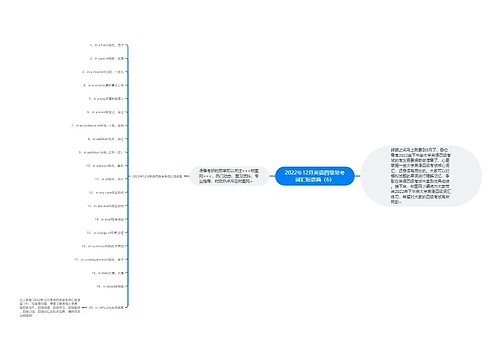 2022年12月英语四级常考词汇短语篇（6）