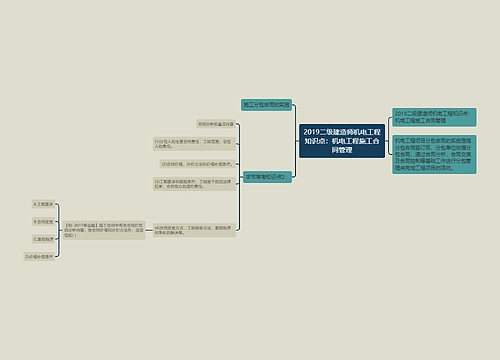 2019二级建造师机电工程知识点：机电工程施工合同管理