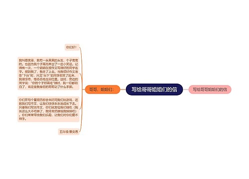 写给哥哥姐姐们的信