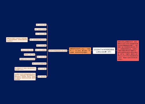 2022年下半年英语四级核心词汇记忆营（47）