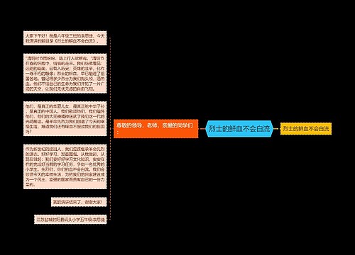 烈士的鲜血不会白流