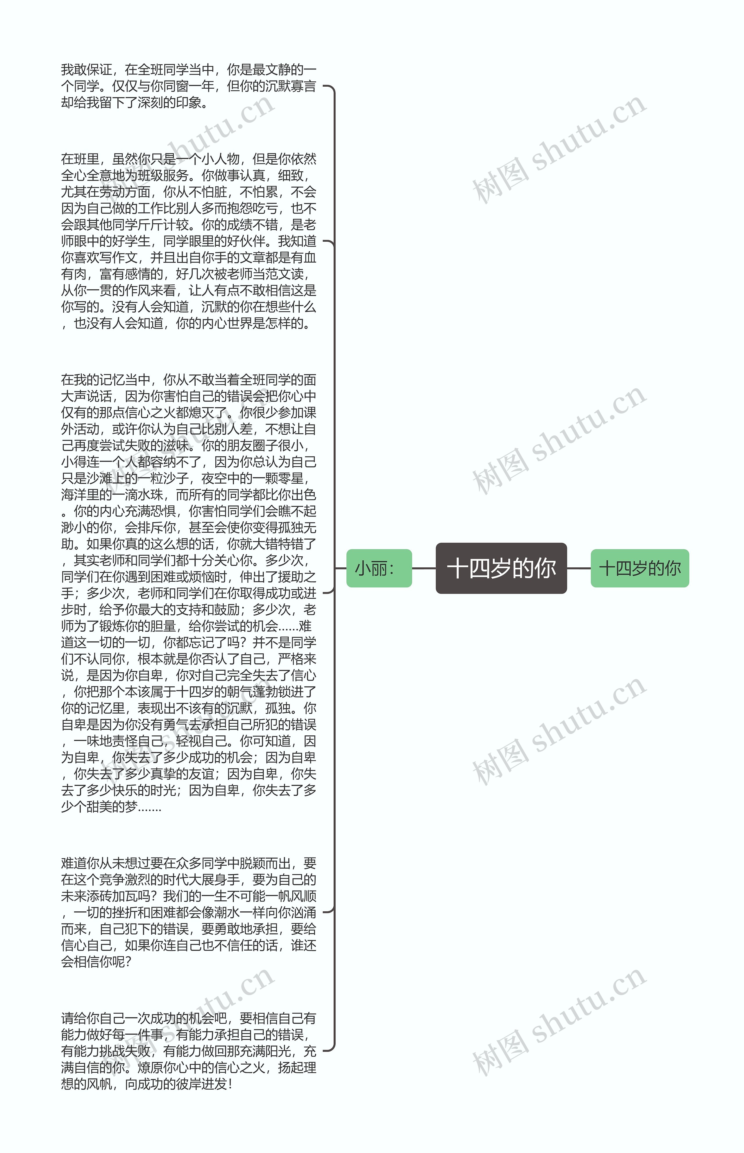 十四岁的你思维导图