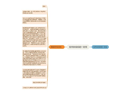 给市长伯伯的一封信