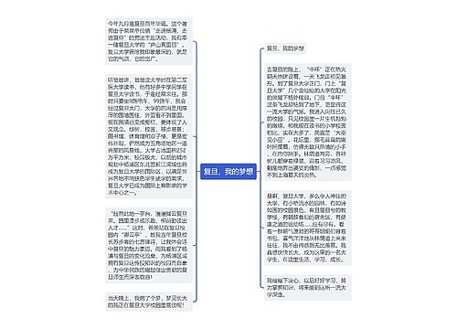 复旦，我的梦想