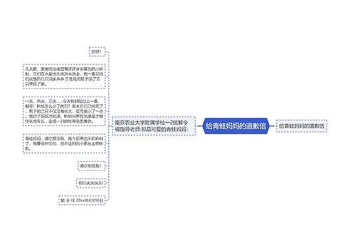 给青蛙妈妈的道歉信