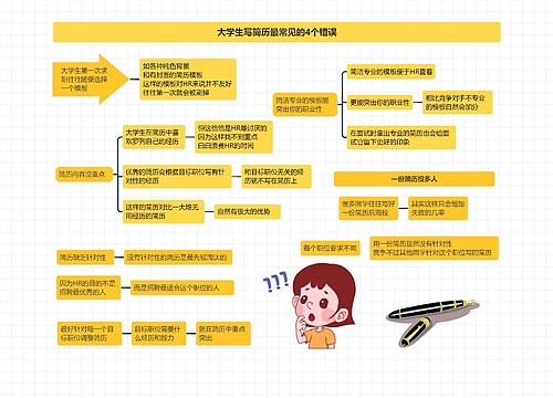 大学生写简历最常见的4个错误