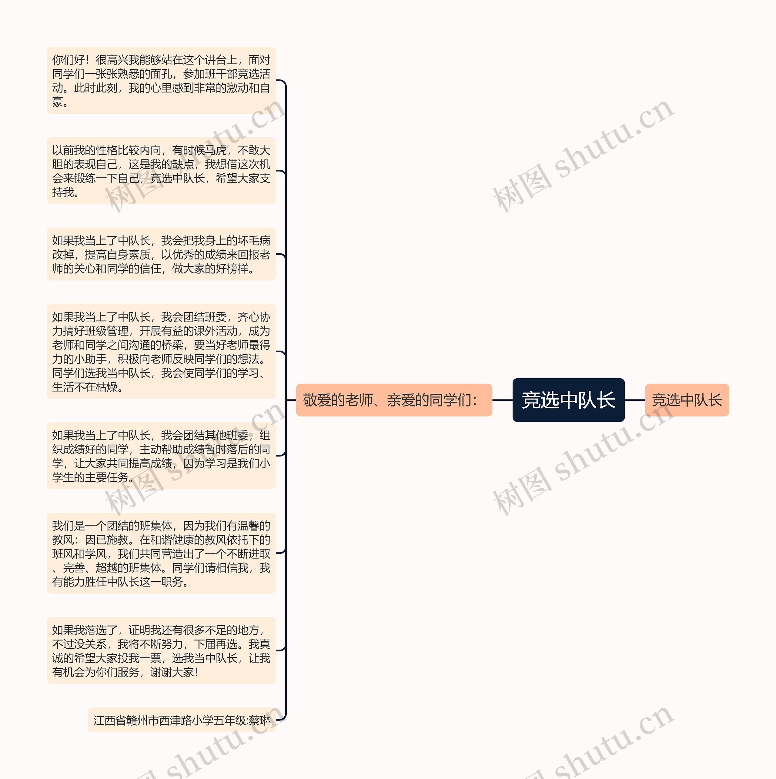 竞选中队长思维导图