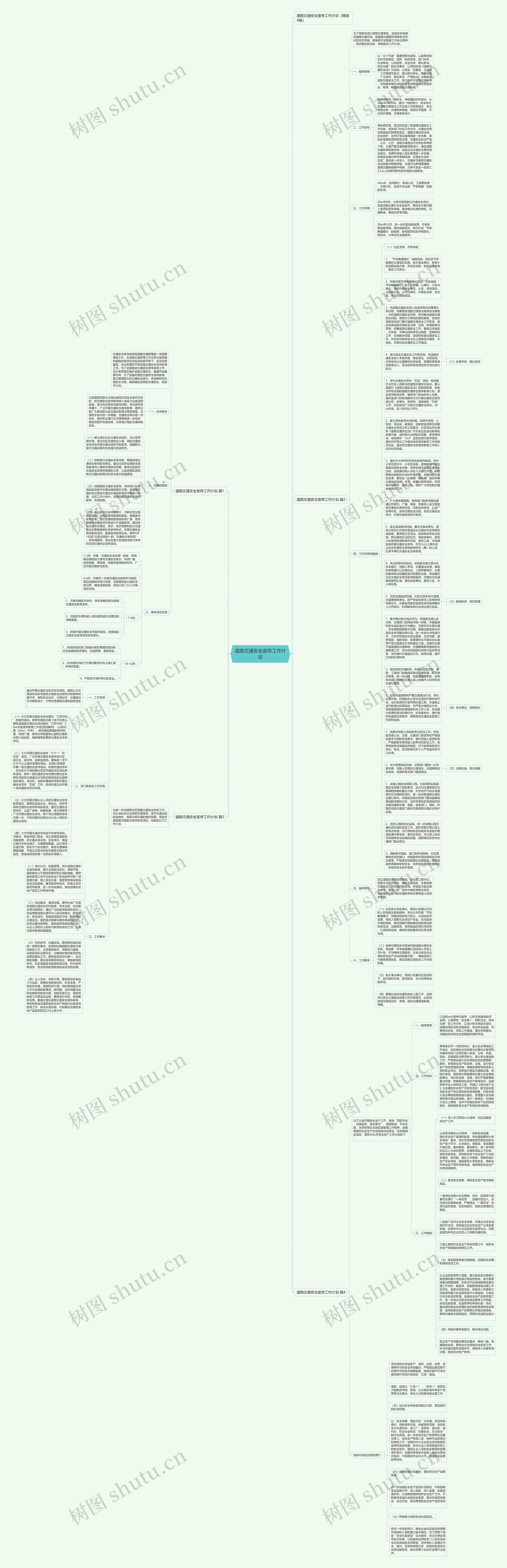 道路交通安全宣传工作计划思维导图