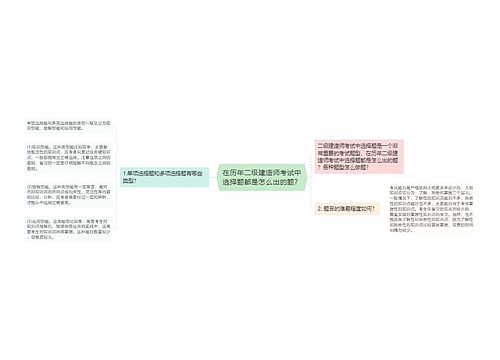 在历年二级建造师考试中选择题都是怎么出的题？