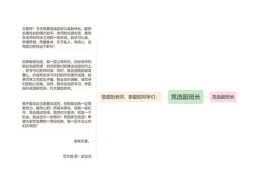 竞选副班长