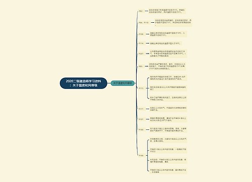2020二级建造师学习资料：关于温度和风等级