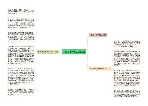 下雪了小学生日记范文