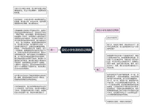 回忆小学生活的日记两则