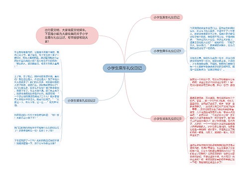 小学生乘车礼仪日记