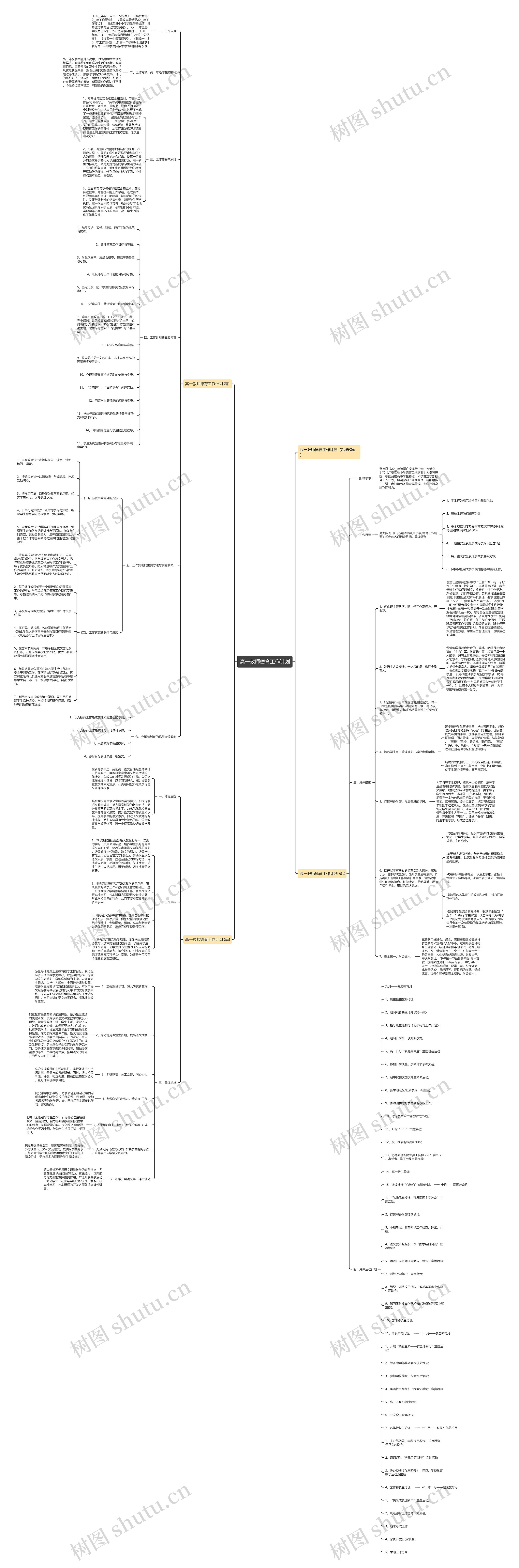 高一教师德育工作计划