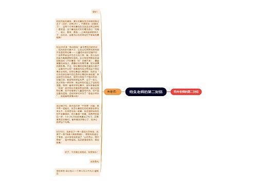 给朱老师的第二封信 给朱老师的第二封信