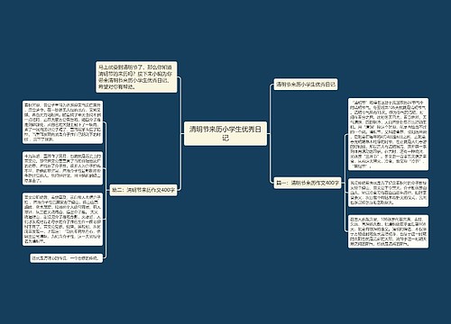 清明节来历小学生优秀日记