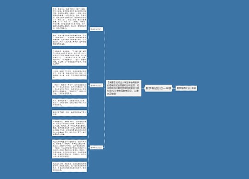 数学考试日记一年级