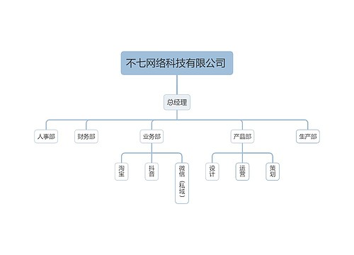 不七网络科技有限公司组织架构图