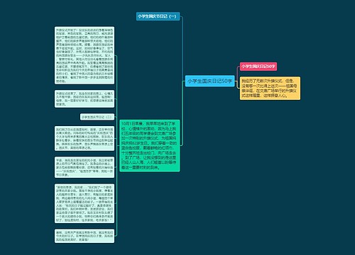 小学生国庆日记50字