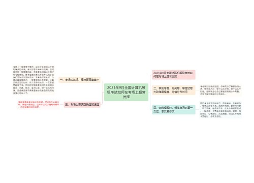 2021年9月全国计算机等级考试如何在考场上超常发挥