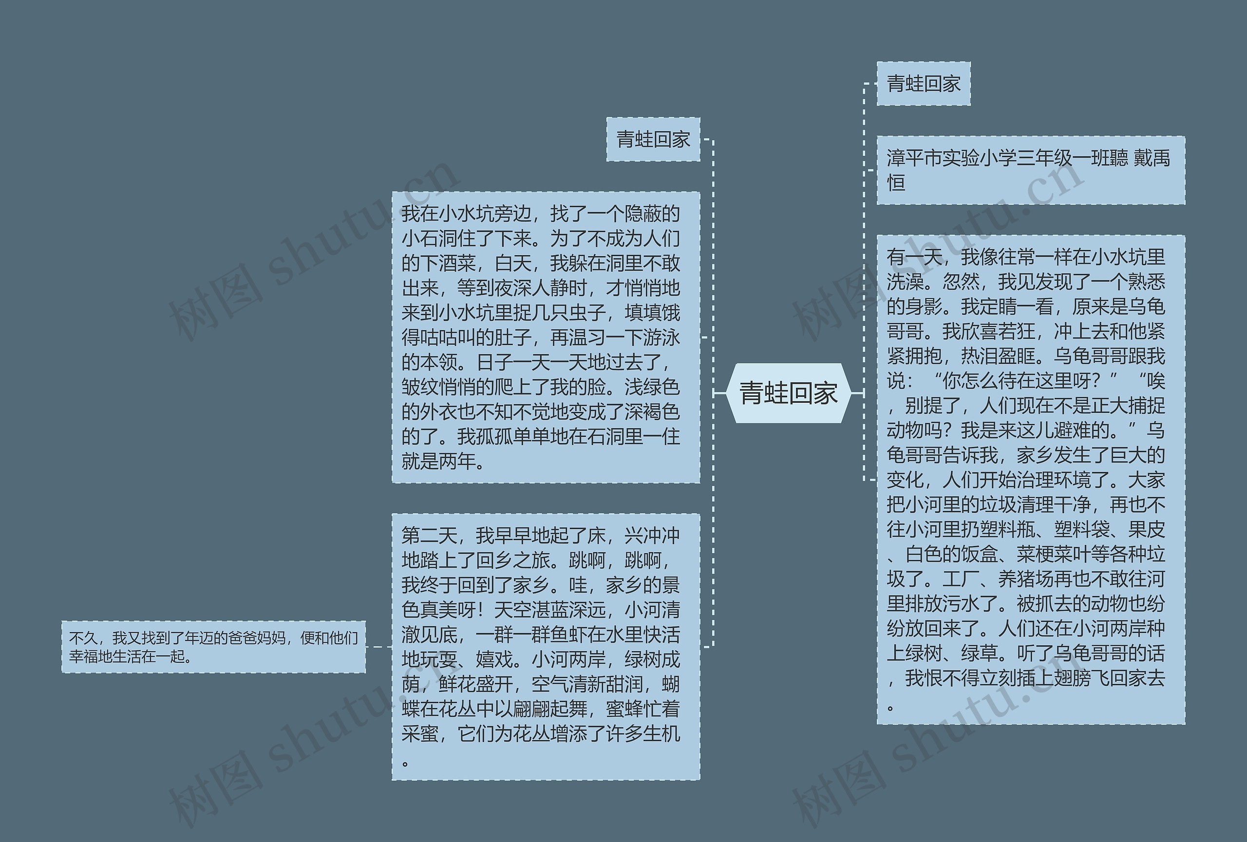 青蛙回家思维导图