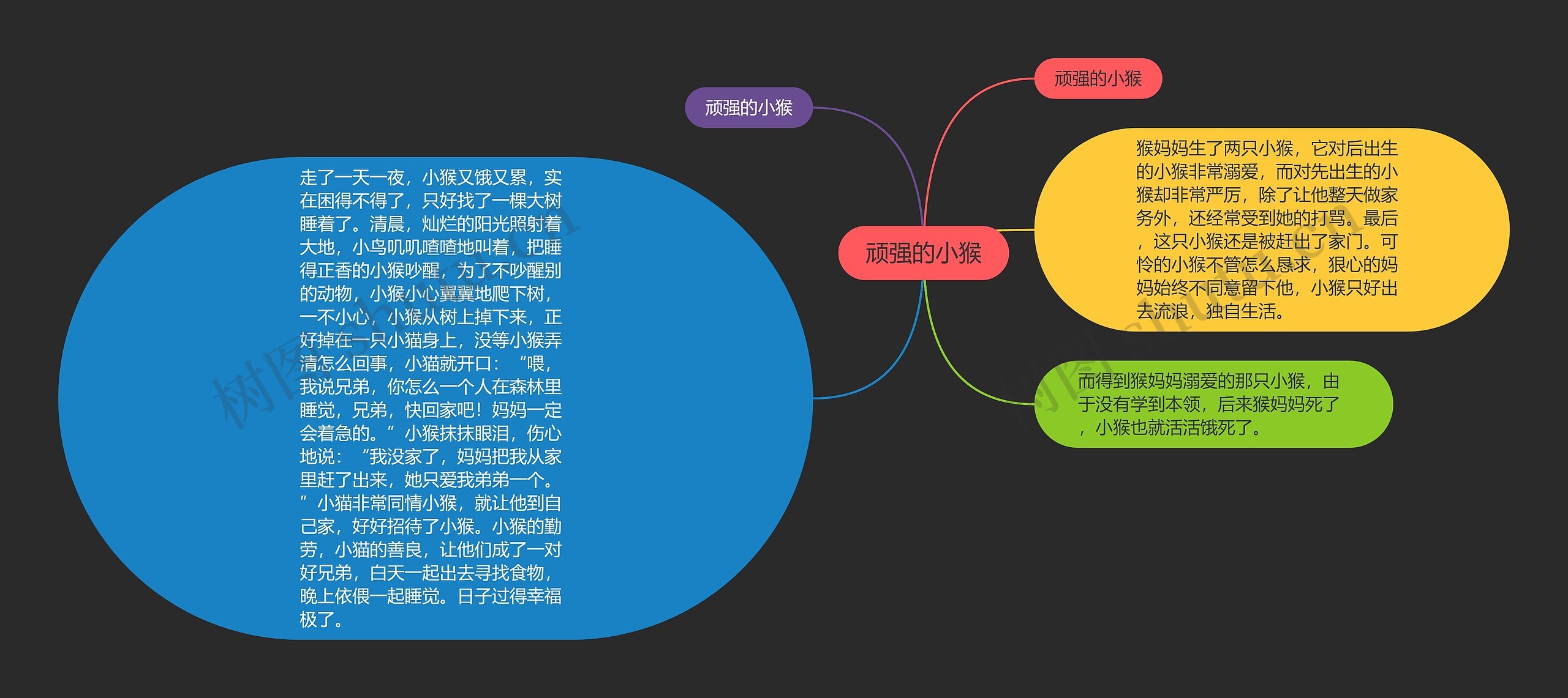 顽强的小猴思维导图