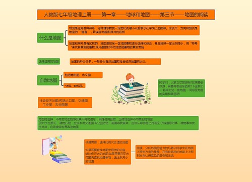 地理七年级上册地图的阅读课堂笔记