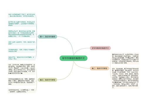 帮爷爷捶背的看图作文