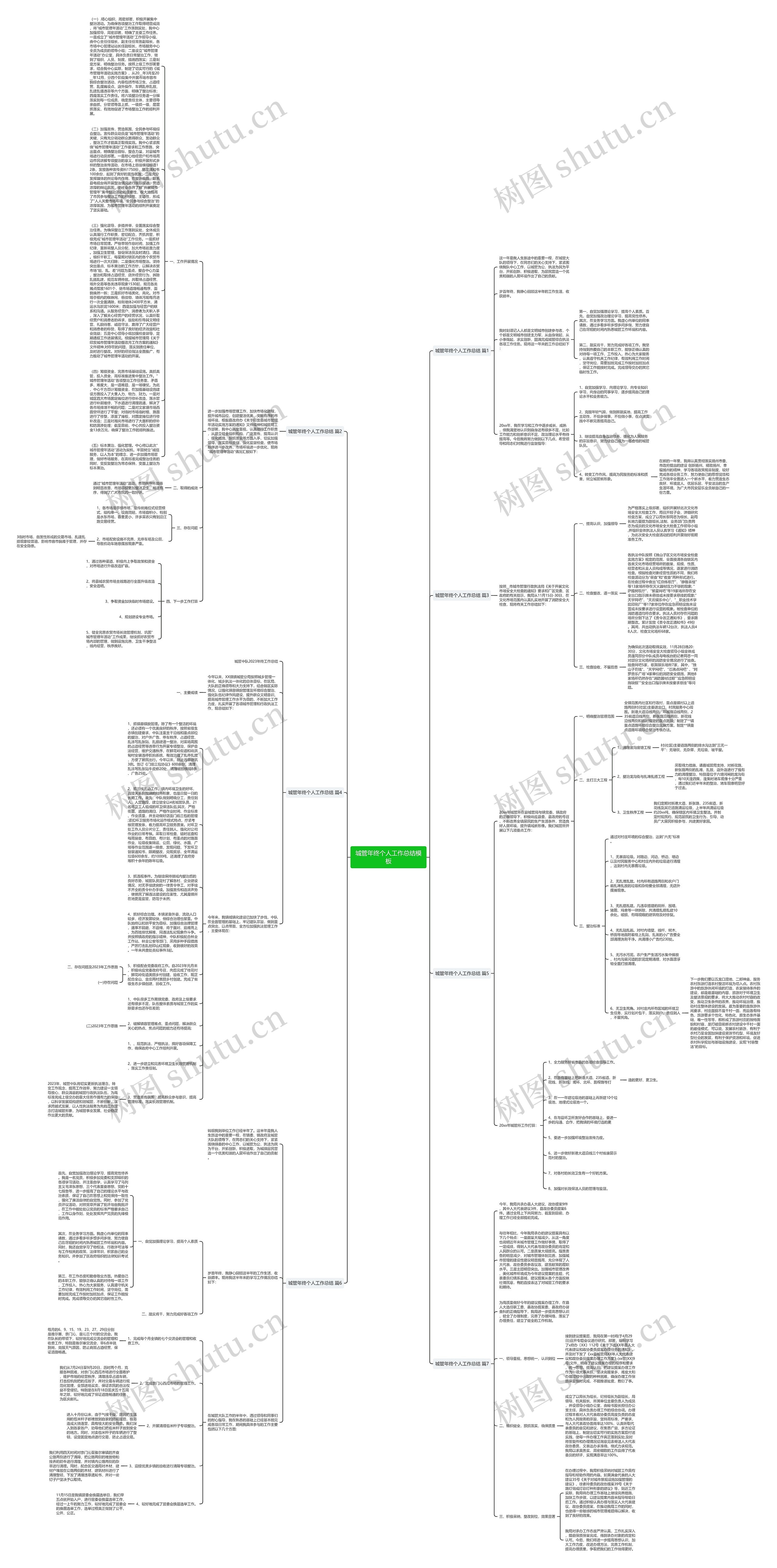 城管年终个人工作总结思维导图