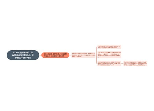 2020年全国计算机二级WEB程序复习知识点：在新窗口中显示网页