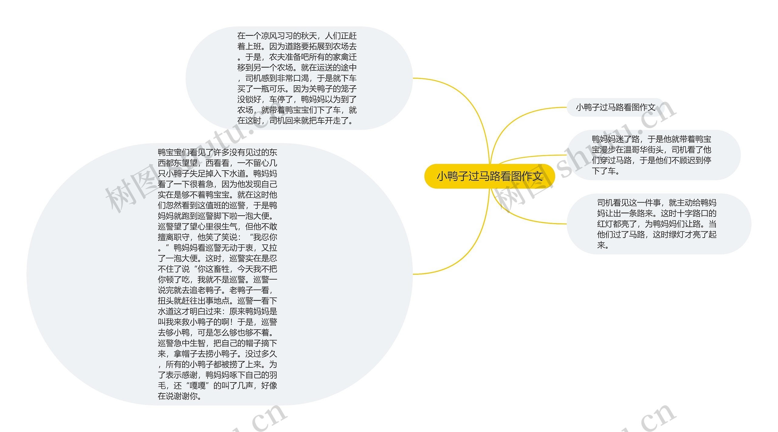 小鸭子过马路看图作文