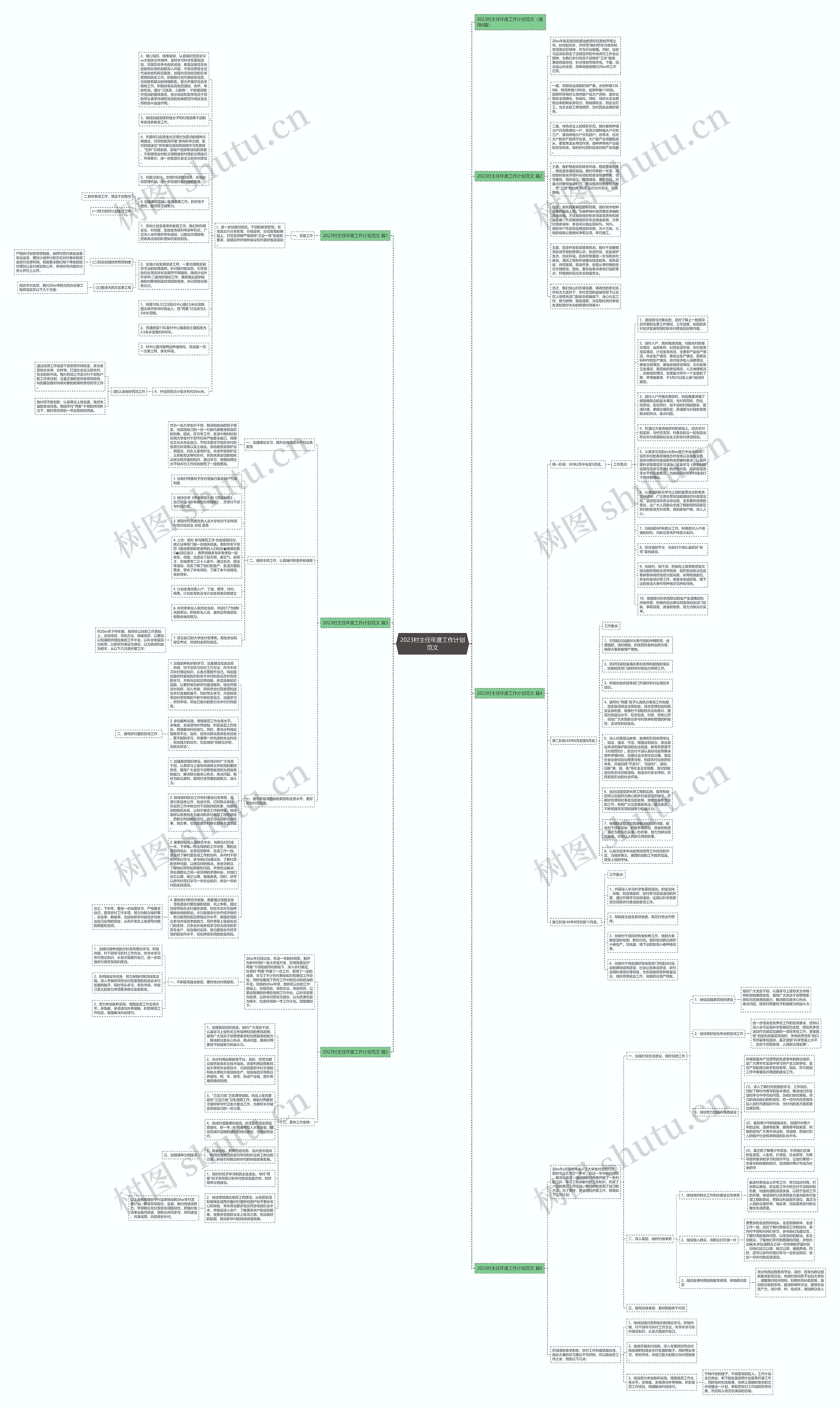 2023村主任年度工作计划范文思维导图