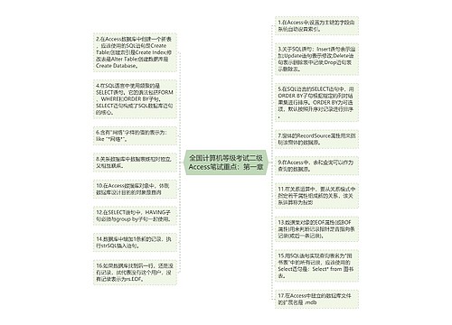 全国计算机等级考试二级Access笔试重点:第一章 全国计算机等级考试二级Access笔试重点:第一章