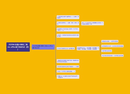 2020年全国计算机二级ms office复习知识点（四）