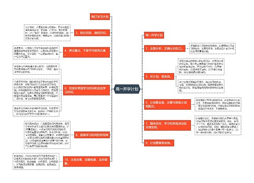 高一开学计划