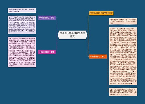 五年级小鸭子得救了看图作文