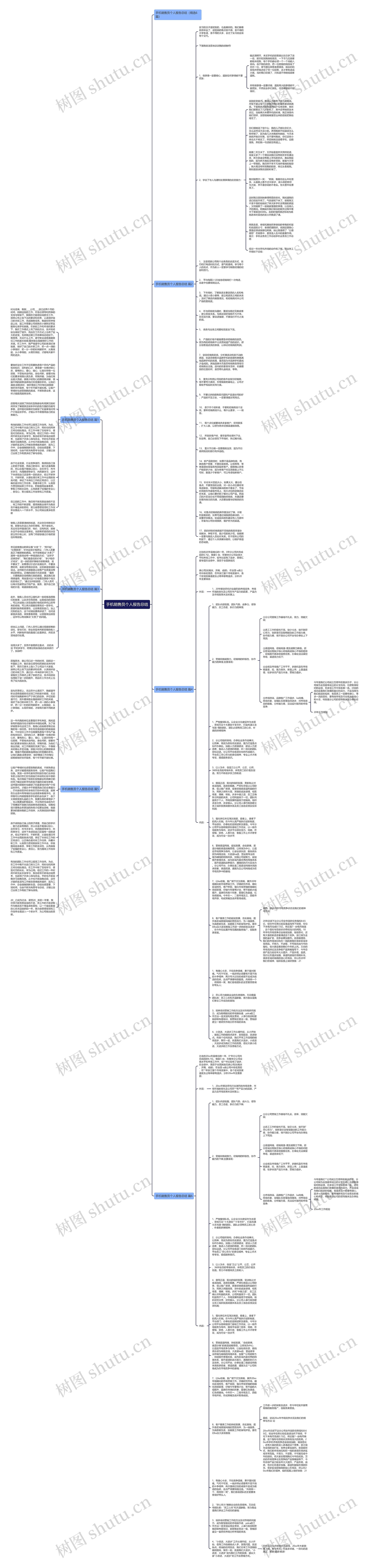 手机销售员个人报告总结思维导图