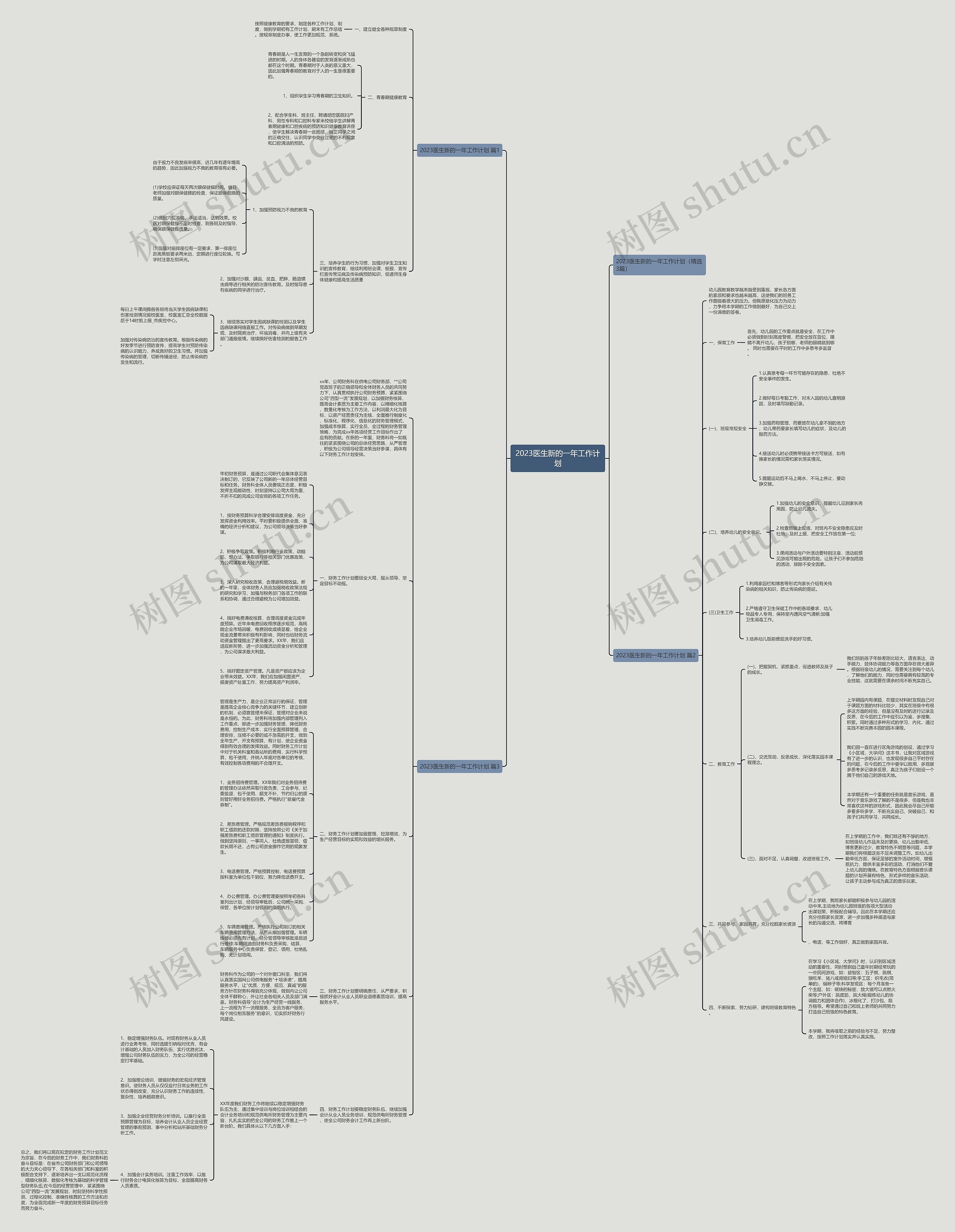 2023医生新的一年工作计划思维导图