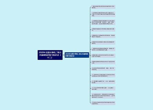 2020年全国计算机二级公共基础知识复习知识点（十二）