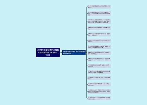 2020年全国计算机二级公共基础知识复习知识点（十二）