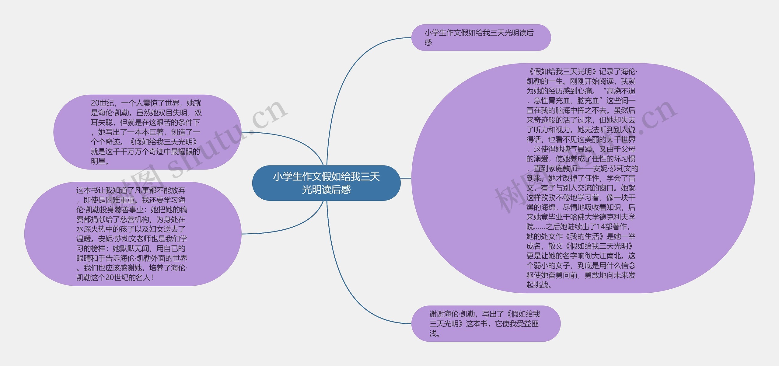 小学生作文假如给我三天光明读后感