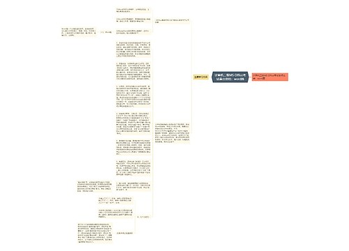 计算机二级MS Office考试重点总结：word篇