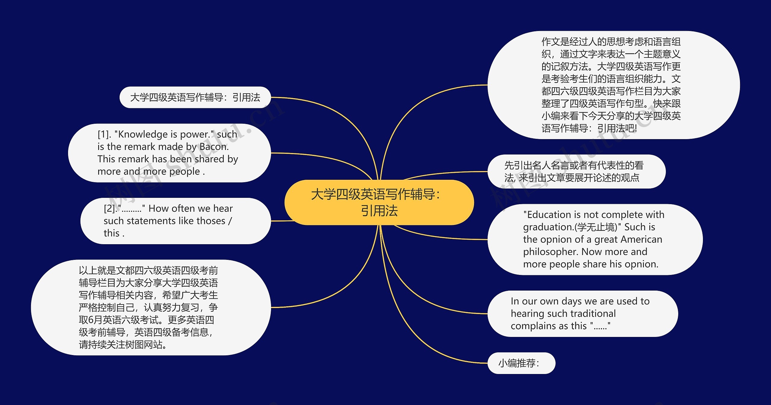 大学四级英语写作辅导：引用法