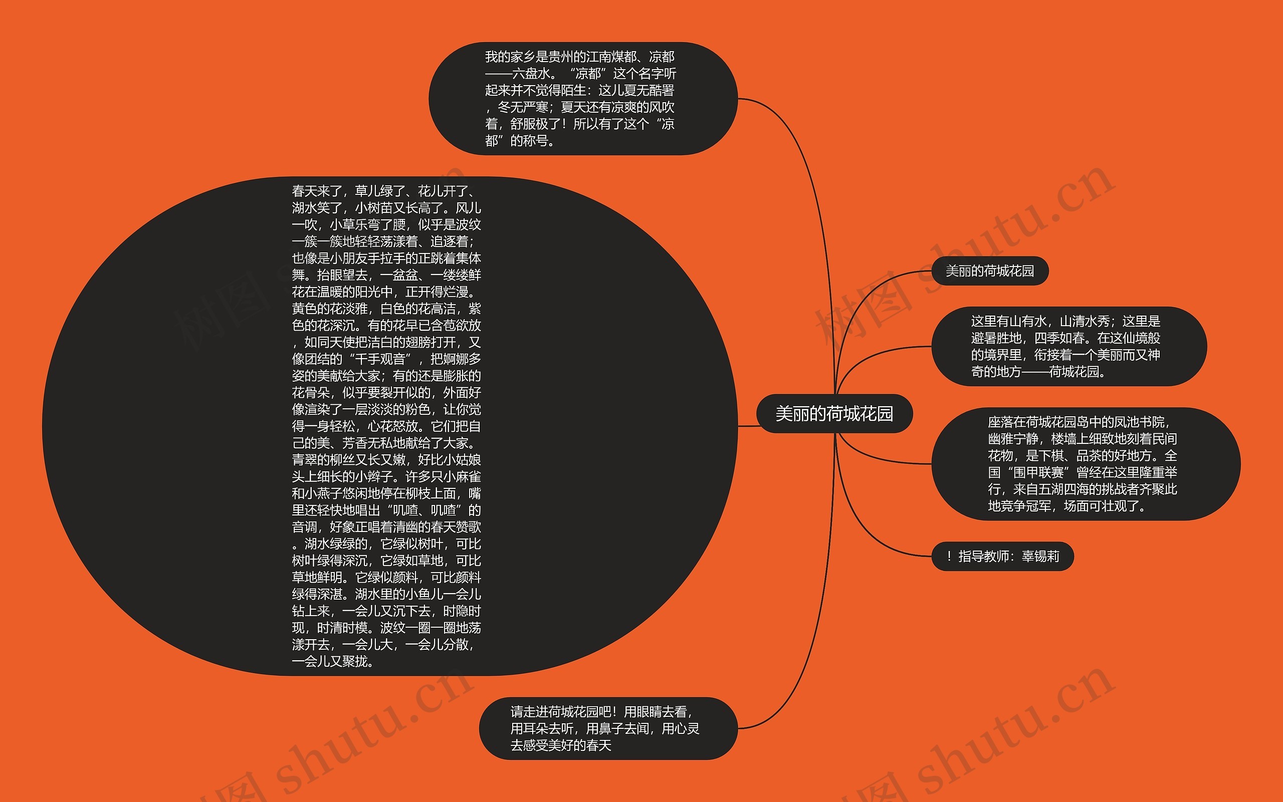 美丽的荷城花园思维导图